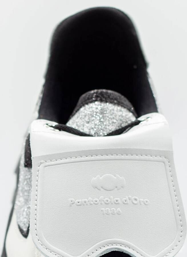 Pantofola D'Oro Glitter Sneakers Wit Retro Stijl White Dames