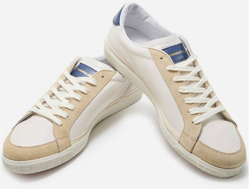 Pantofola d'Oro Lage Suola Legende Sneakers Wit Blauw