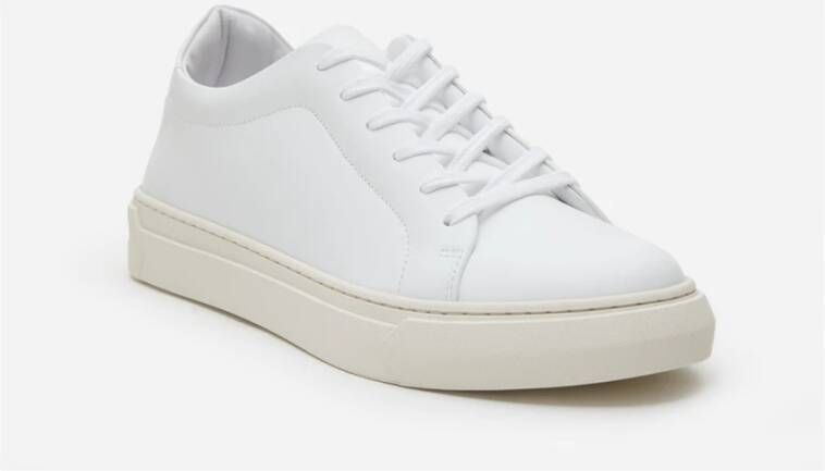 Pantofola D'Oro Witte Leren Sneakers Eleganza White Heren
