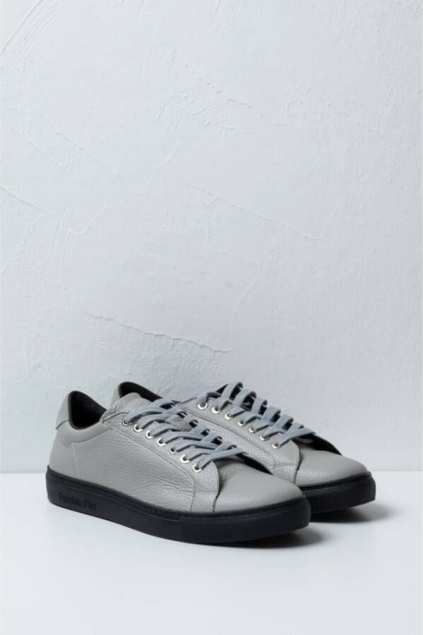 Pantofola D'Oro Witte leren tennissneakers Gray Heren