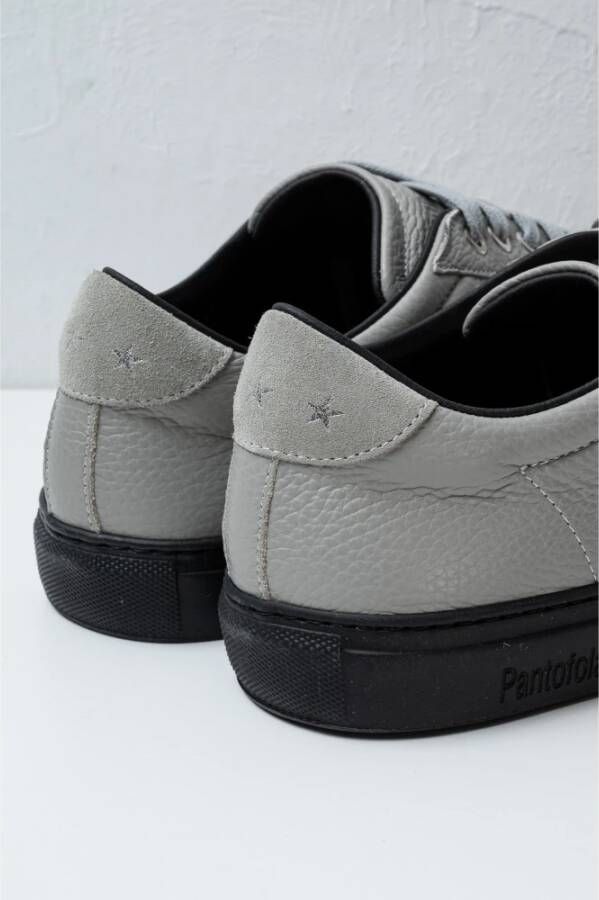 Pantofola D'Oro Witte leren tennissneakers Gray Heren
