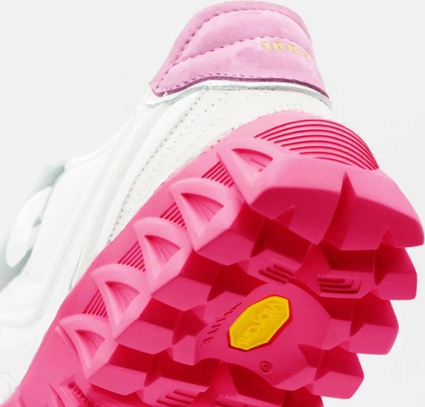 Pantofola D'Oro Witte Retro-geïnspireerde Multicolor Veterschoenen White Dames