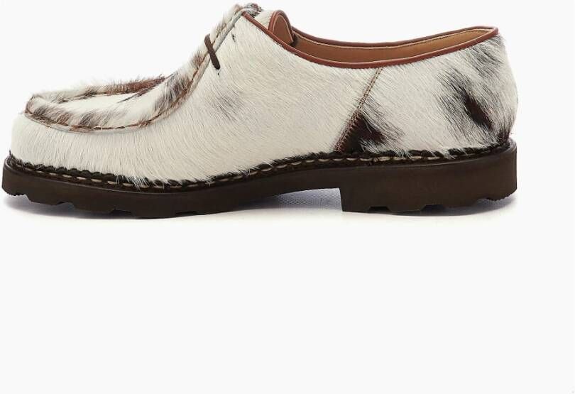 Paraboot Norman Kalfsleren Schoenen met Haar White Heren