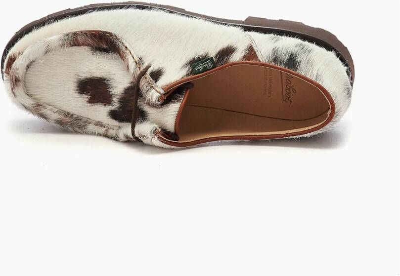 Paraboot Norman Kalfsleren Schoenen met Haar White Heren