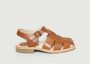 Paraboot Klassieke Iberis Leren Sandalen Bruin Dames - Thumbnail 4