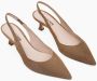 Parallele Camel Slingback in Suède Brown Dames - Thumbnail 8