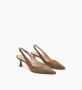 Parallele Camel Slingback in Suède Brown Dames - Thumbnail 9