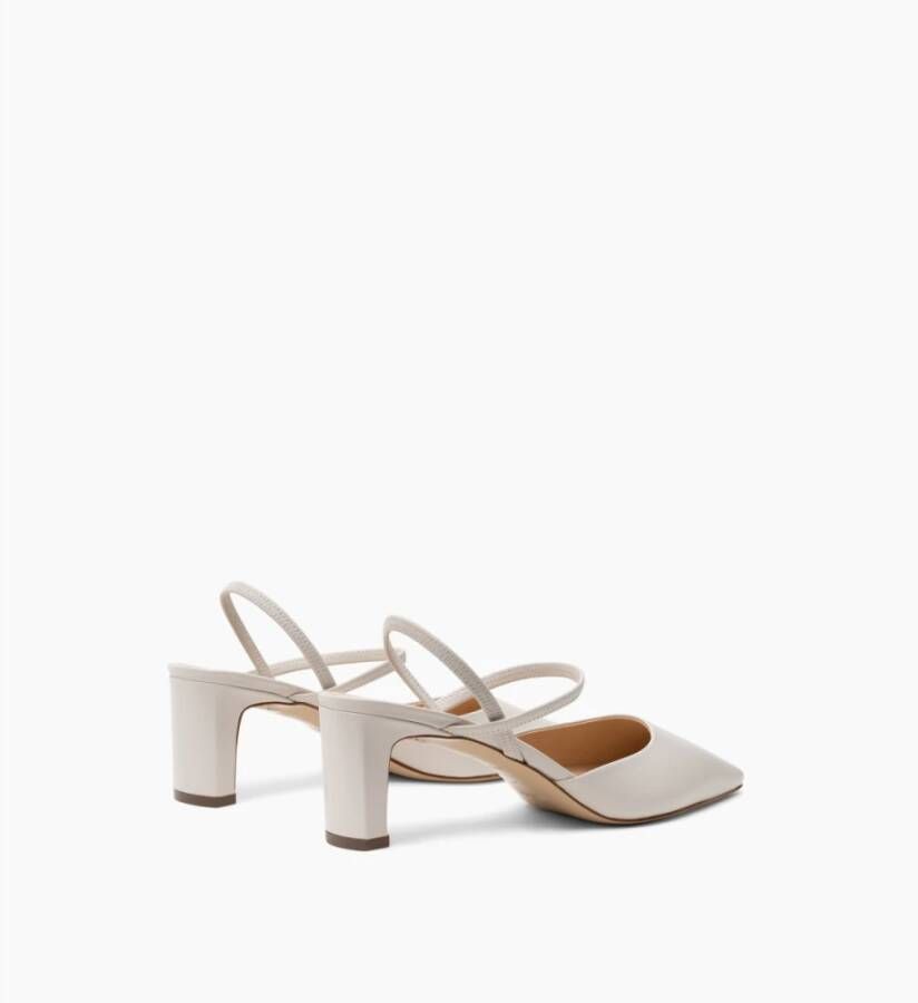 Parallele Elastische Achterleren Hak Pinto Beige Dames