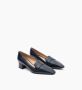 Parallele Navy Leren Pump Alvin Blue Dames - Thumbnail 7