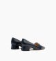 Parallele Navy Leren Pump Alvin Blue Dames - Thumbnail 9