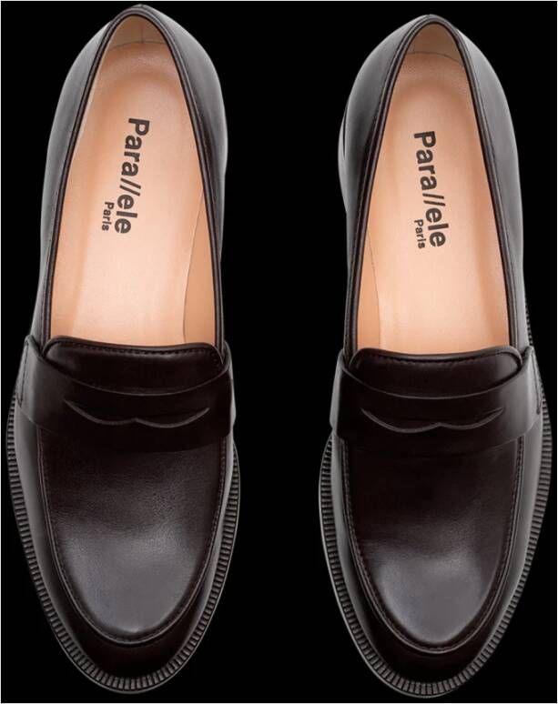 Parallele Mocassin van kalfsleer