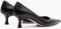 Parallele Zwarte leren puntige neus pomp Black Dames - Thumbnail 5