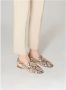 Parallele Slangenprint Leren Mocassin Multicolor Dames - Thumbnail 6