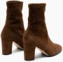 Parallele Stretch suède laars in cognac Brown Dames - Thumbnail 8