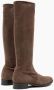 Parallele Stretch Suède Platte Laars in Taupe Brown Dames - Thumbnail 4
