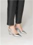 Parallele Zilveren Leren Slingback Hakken Gray Dames - Thumbnail 5