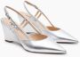 Parallele Zilveren Leren Slingback Hakken Gray Dames - Thumbnail 6