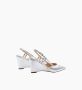 Parallele Zilveren Leren Slingback Hakken Gray Dames - Thumbnail 7
