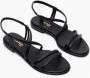 Parallele Zwarte Leren Sandaal Fabio Black Dames - Thumbnail 3