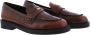 Paris Punk Bruine Penny Loafer Schoenen - Thumbnail 6