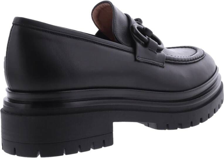 Paris Punk Dames Chunky Loafer Leer Zwart Black Dames