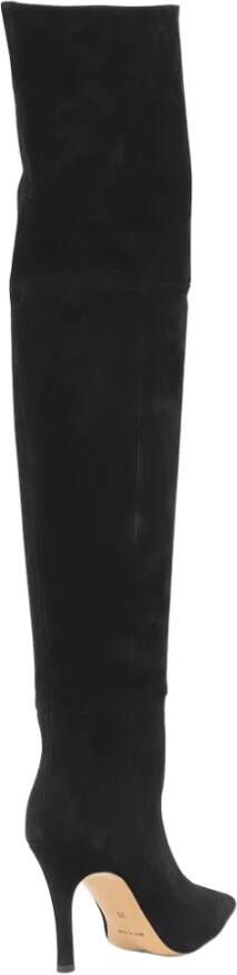 Paris Punk Dames High Boot Suede Zwart Black Dames