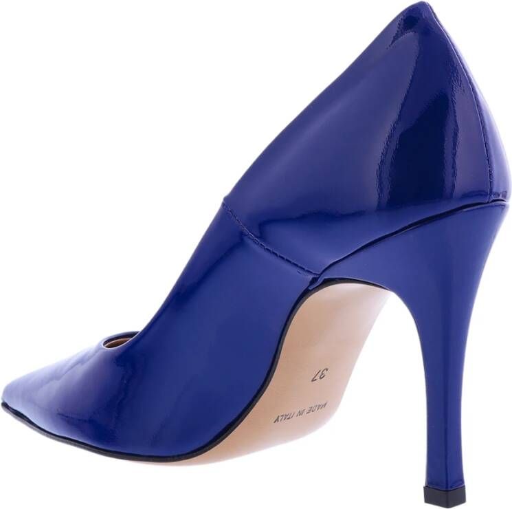 Paris Punk Dames Lakleren Pump Blauw Purple Dames