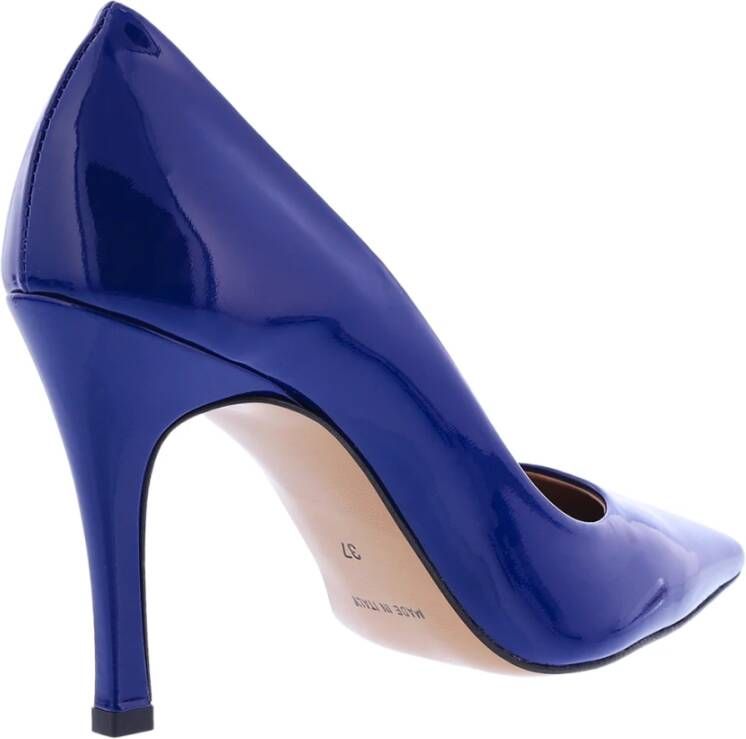 Paris Punk Dames Lakleren Pump Blauw Purple Dames