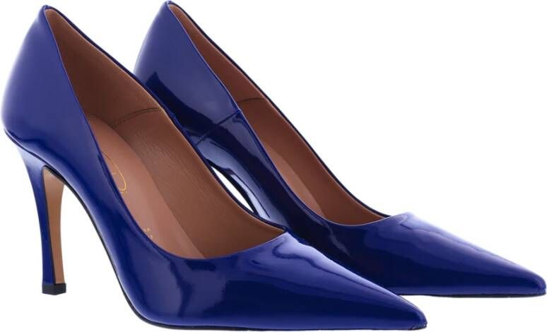 Paris Punk Dames Lakleren Pump Blauw Purple Dames