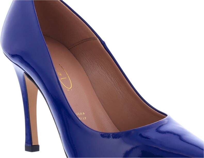 Paris Punk Dames Lakleren Pump Blauw Purple Dames