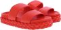 Paris Punk Koraal Leren Instap Sandalen - Thumbnail 4
