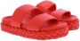 Paris Punk Koraal Leren Instap Sandalen - Thumbnail 6