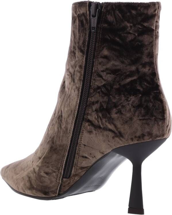 Paris Punk Velvet Troncheto Velluto Boot Brown Dames