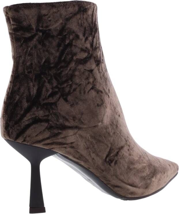Paris Punk Velvet Troncheto Velluto Boot Brown Dames