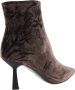 Paris Punk Velvet Troncheto Velluto Boot Brown Dames - Thumbnail 5