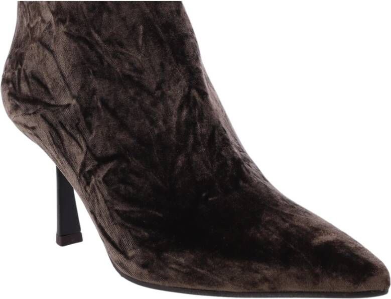 Paris Punk Velvet Troncheto Velluto Boot Brown Dames