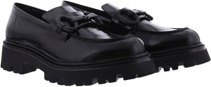 Paris Punk Zwarte Mocassin Schoenen voor Vrouwen