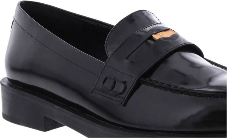 Paris Punk Zwarte Penny Loafer Schoenen