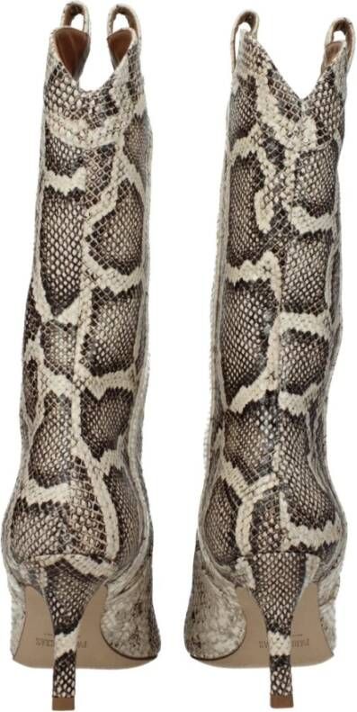 Paris Texas Beige Leren Enkellaarzen Country Stijl