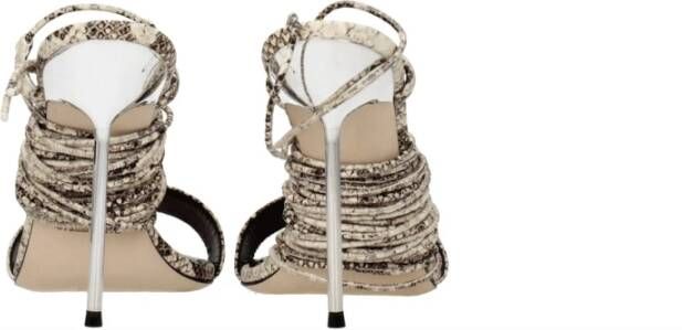 Paris Texas Beige Leren Stiletto Hakken Sandalen