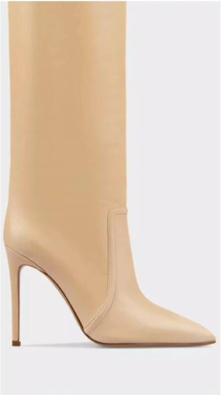 Paris Texas Beige Leren Stiletto Laarzen