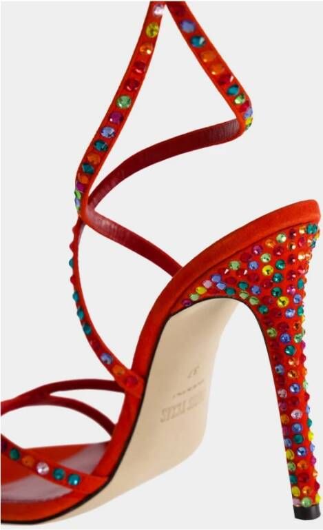 Paris Texas Betoverende leren sandalen met circus kristallen