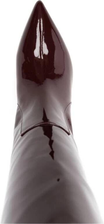 Paris Texas Bordeaux Leren Hoge Stiletto Laarzen