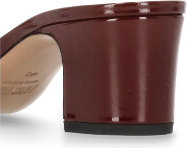 Paris Texas Bordeaux leren schoenen met hak en vierkante neus