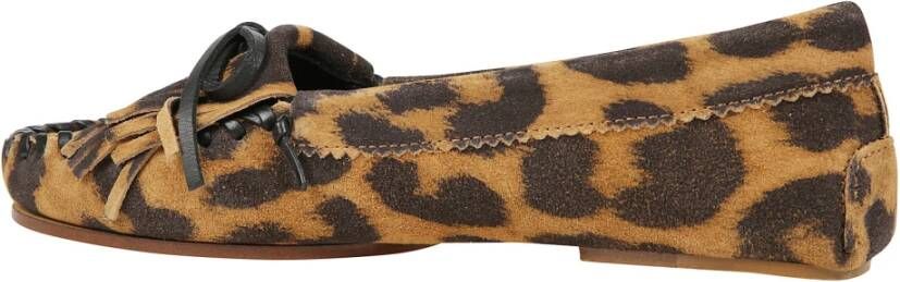 Paris Texas Dierenprint Loafer met Franjes