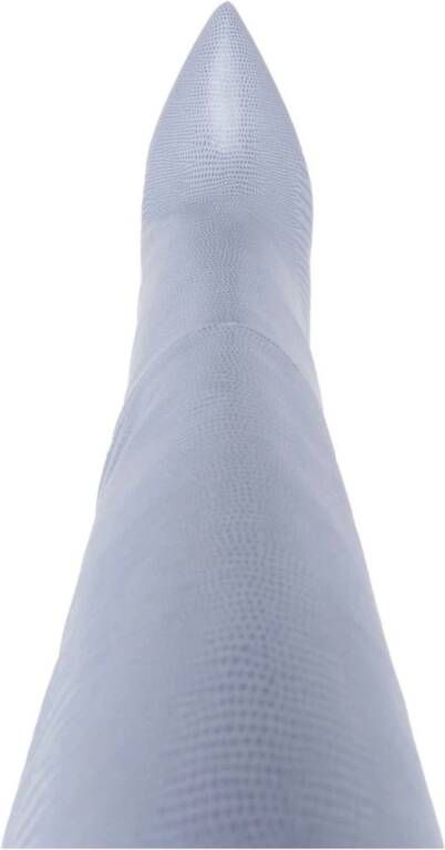 Paris Texas Elegante Blauwe Stiletto Hoge Laarzen