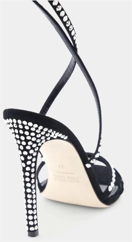 Paris Texas Elegante Zwarte Leren Sandalen
