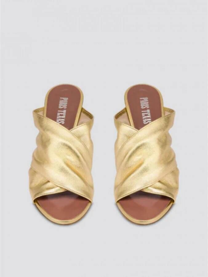 Paris Texas Gouden leren sandalen met hak
