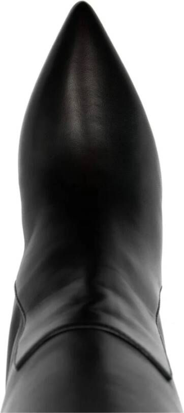 Paris Texas Zwarte kalfsleren laarzen met hak Zwart Dames