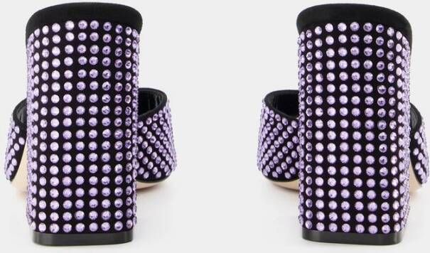 Paris Texas Heeled Mules Purple Dames